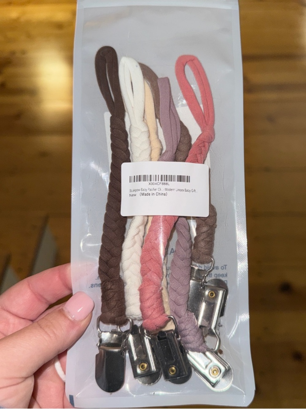 Braided pack clips baby